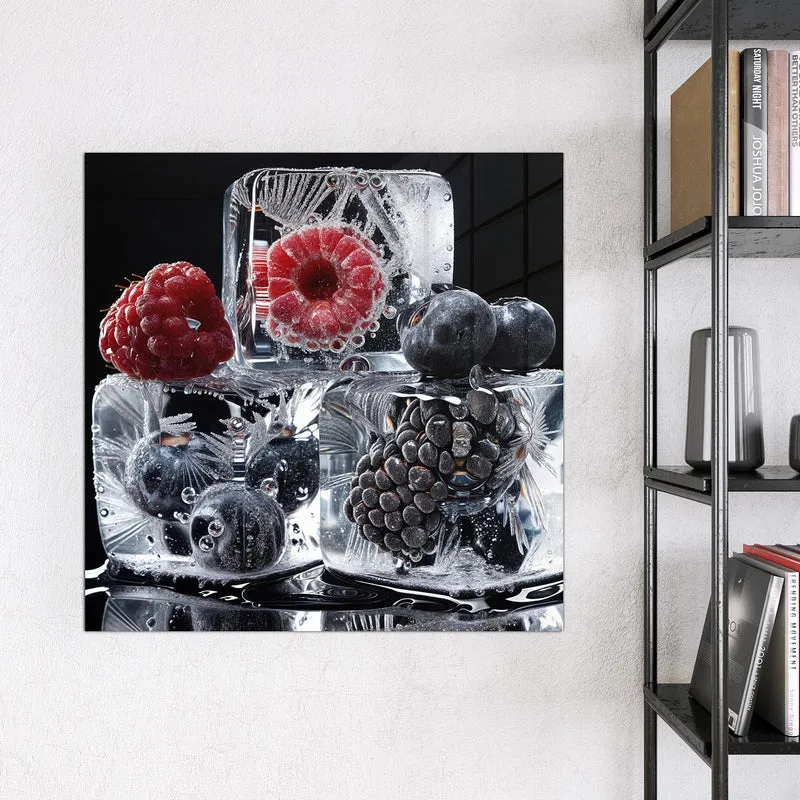 Magnettafel - Beeren auf Schwarz
