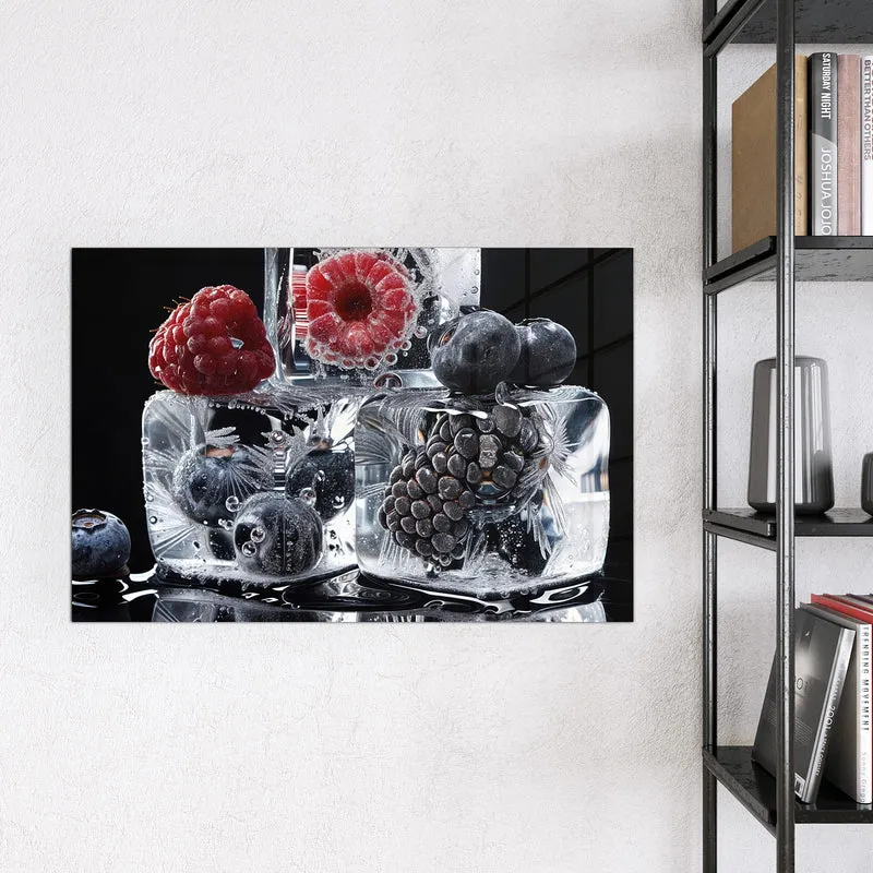 Magnettafel - Beeren auf Schwarz