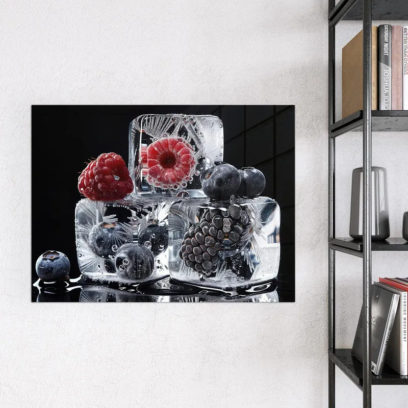 Magnettafel - Beeren auf Schwarz