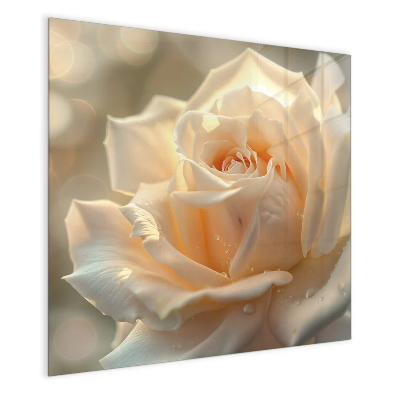 Magnettafel - Rose mit Wassertropfen