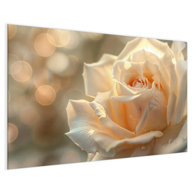Magnettafel - Rose mit Wassertropfen