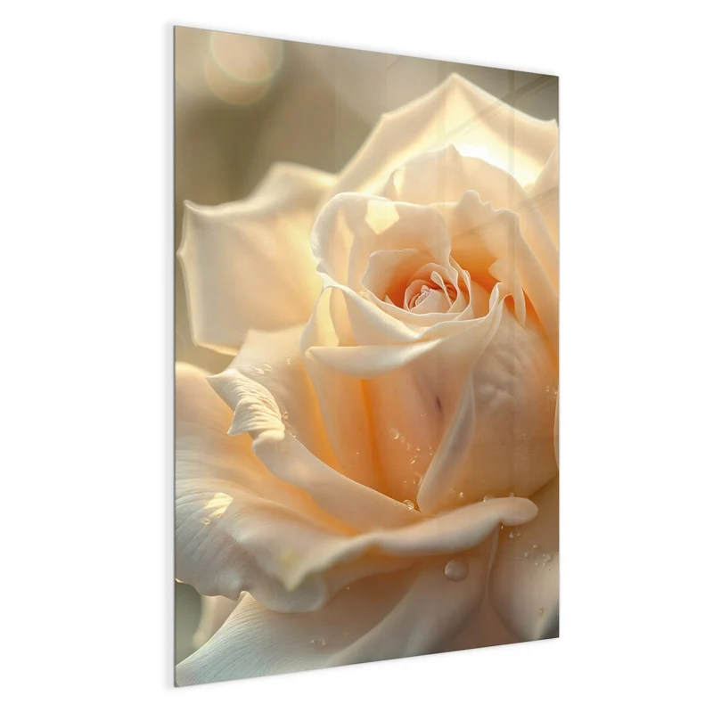 Magnettafel - Rose mit Wassertropfen