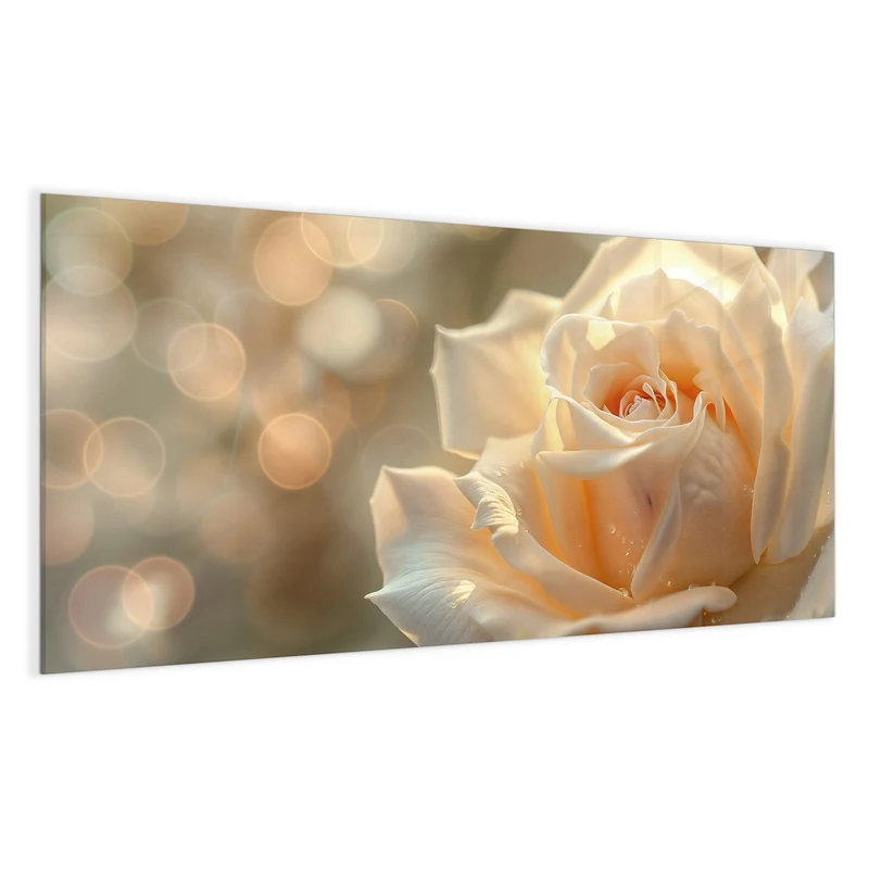 Magnettafel - Rose mit Wassertropfen