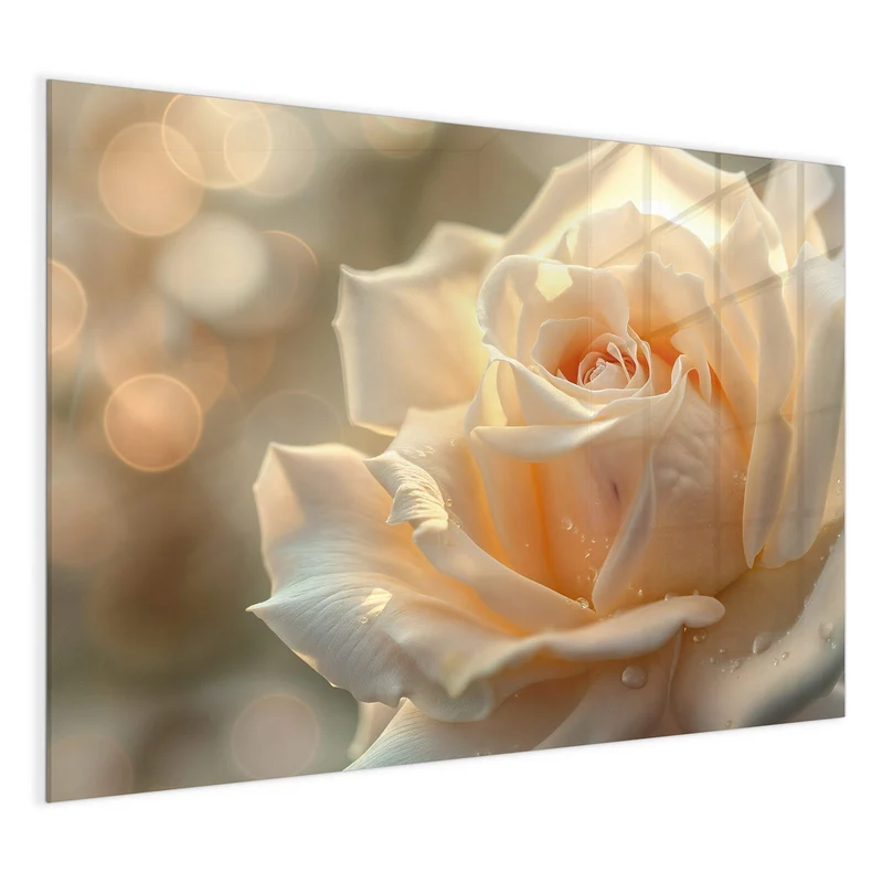 Magnettafel - Rose mit Wassertropfen