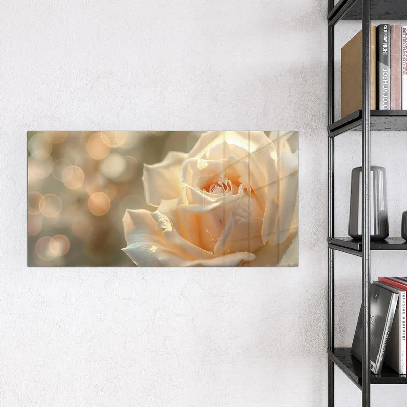 Magnettafel - Rose mit Wassertropfen