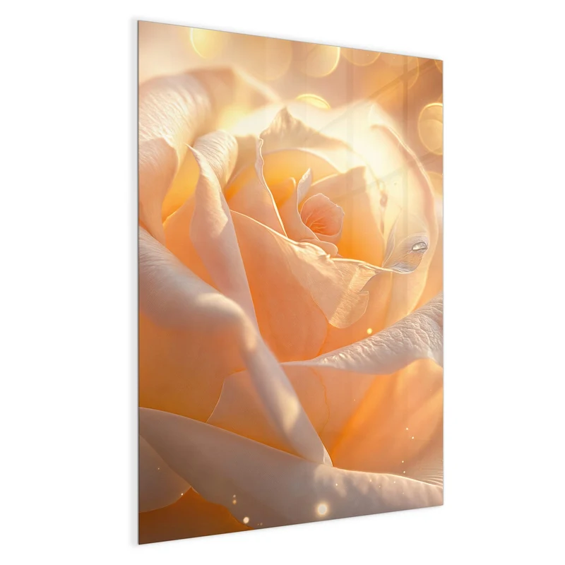 Magnettafel - Apricotfarbene Rose