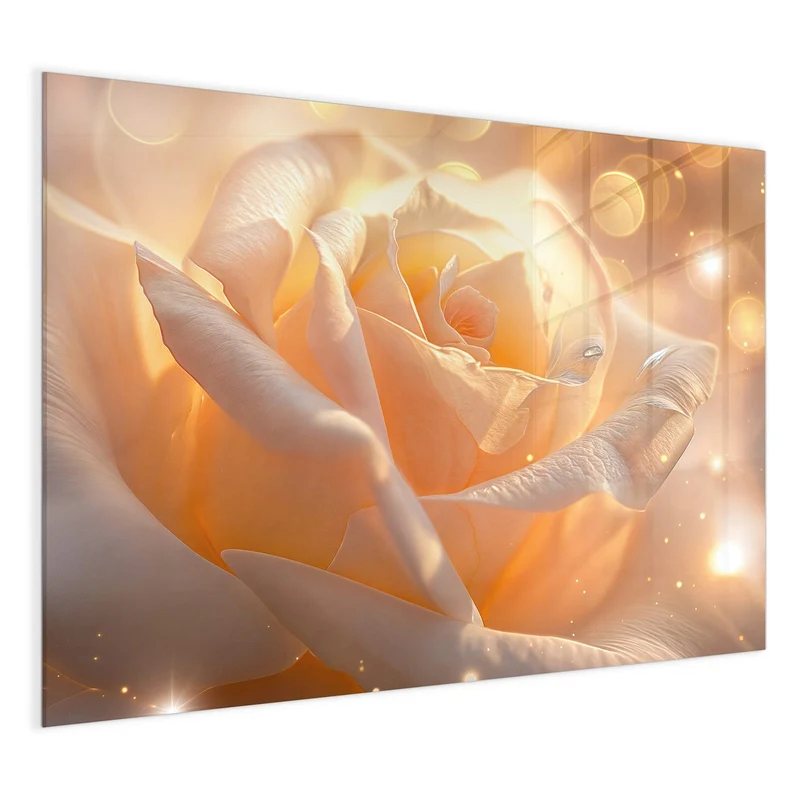 Magnettafel - Apricotfarbene Rose