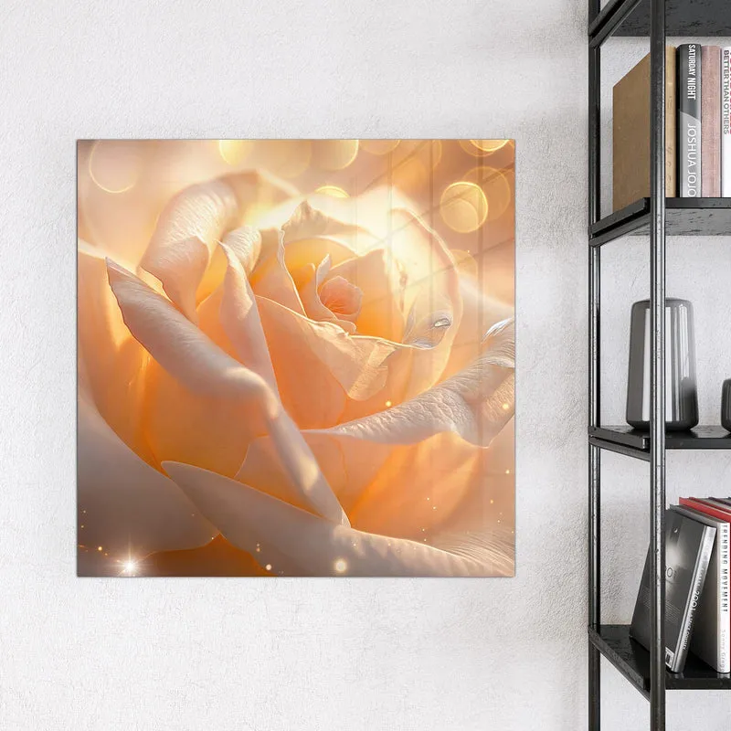Magnettafel - Apricotfarbene Rose