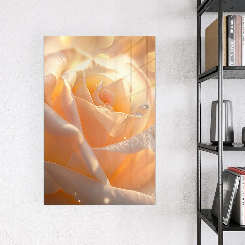 Magnettafel - Apricotfarbene Rose