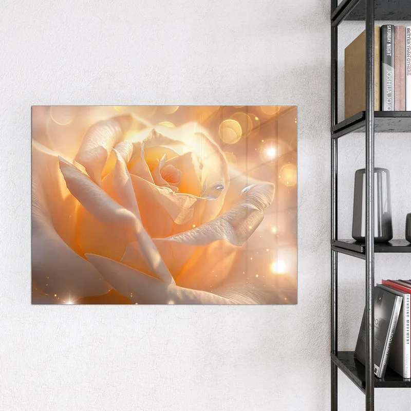 Magnettafel - Apricotfarbene Rose