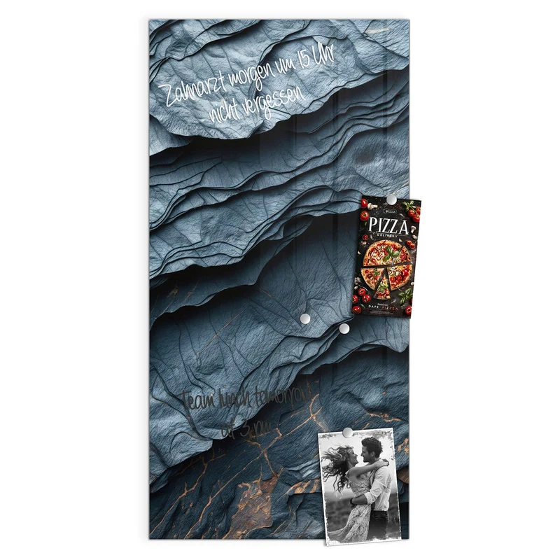 Magnettafel - Blaue Gesteinsschichten