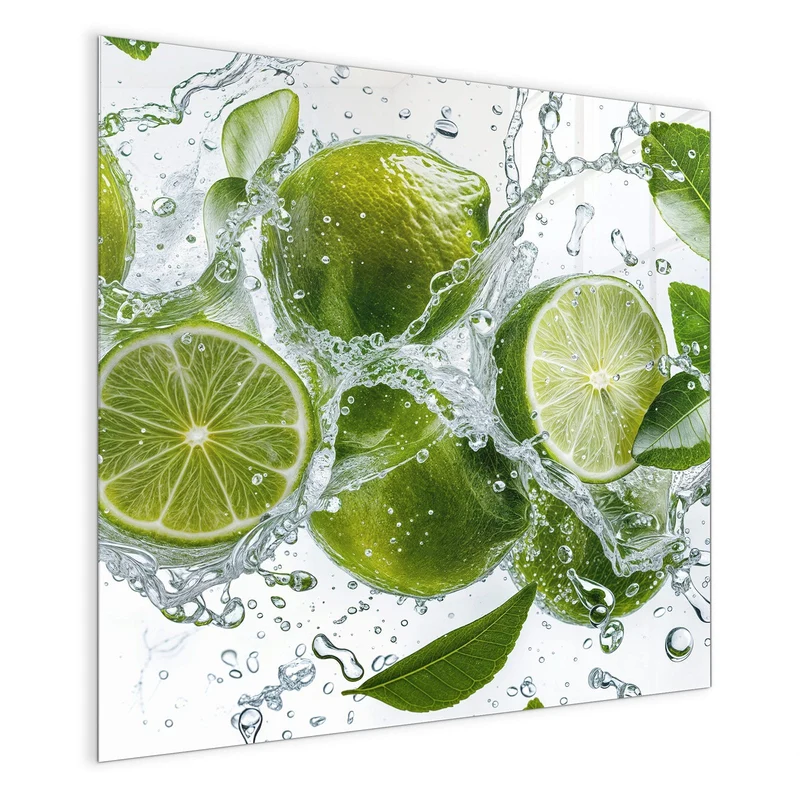 Magnettafel - Limetten mit Blättern