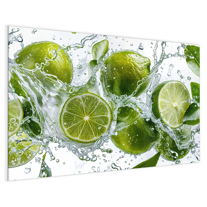 Magnettafel - Limetten mit Blättern