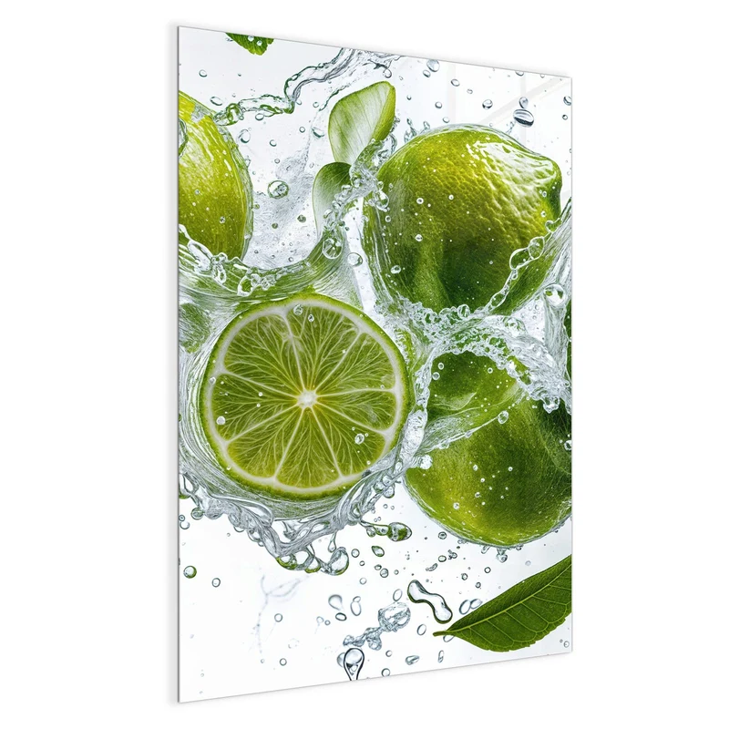 Magnettafel - Limetten mit Blättern