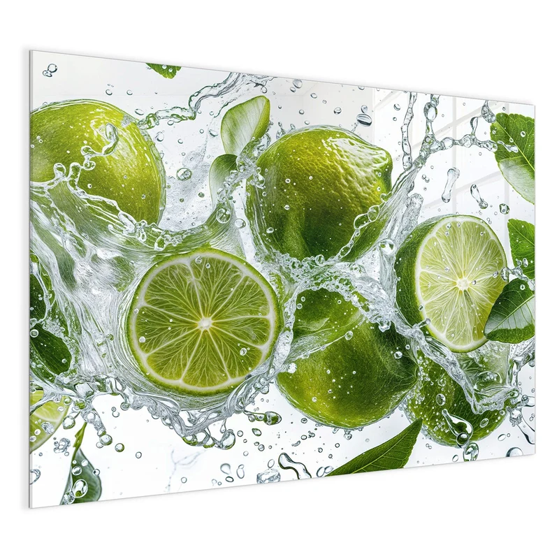 Magnettafel - Limetten mit Blättern