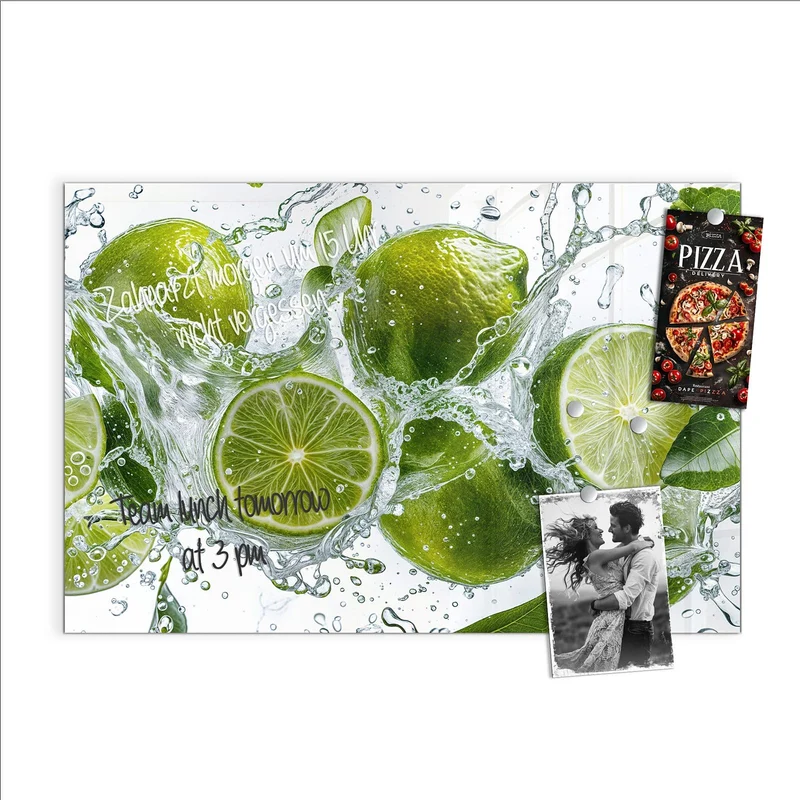 Magnettafel - Limetten mit Blättern