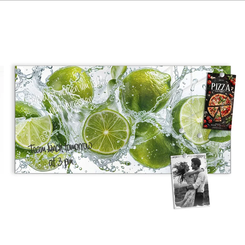 Magnettafel - Limetten mit Blättern