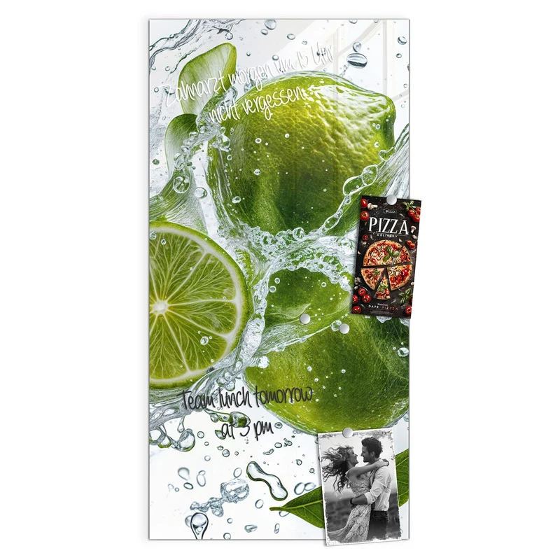 Magnettafel - Limetten mit Blättern