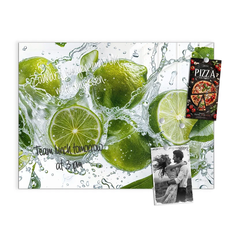 Magnettafel - Limetten mit Blättern