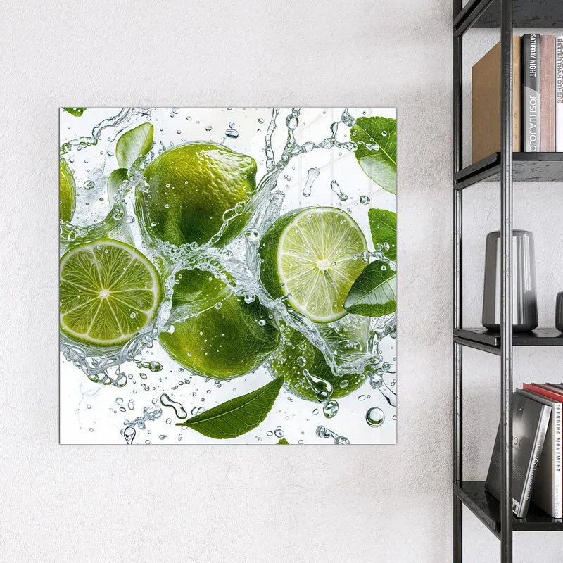 Magnettafel - Limetten mit Blättern
