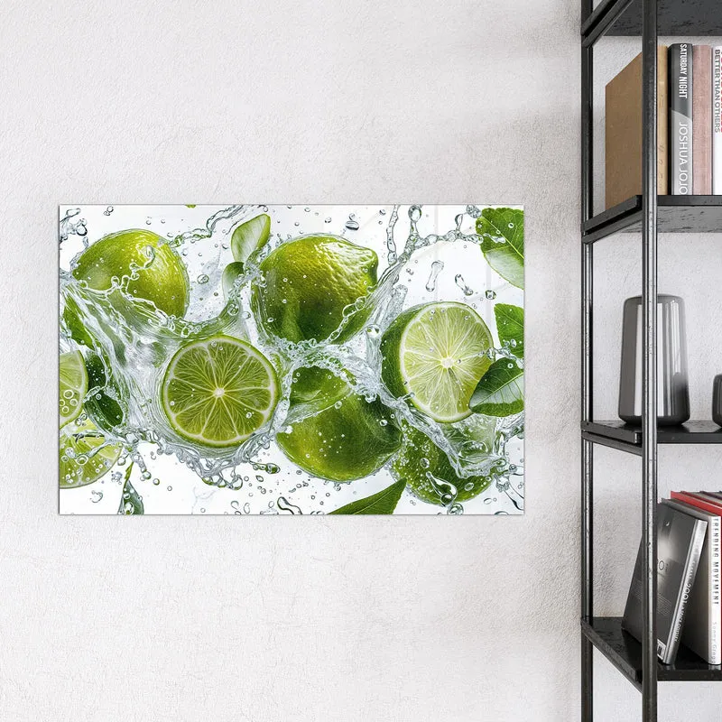 Magnettafel - Limetten mit Blättern