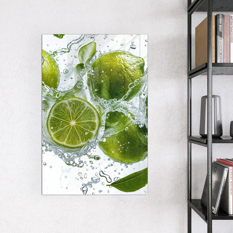 Magnettafel - Limetten mit Blättern