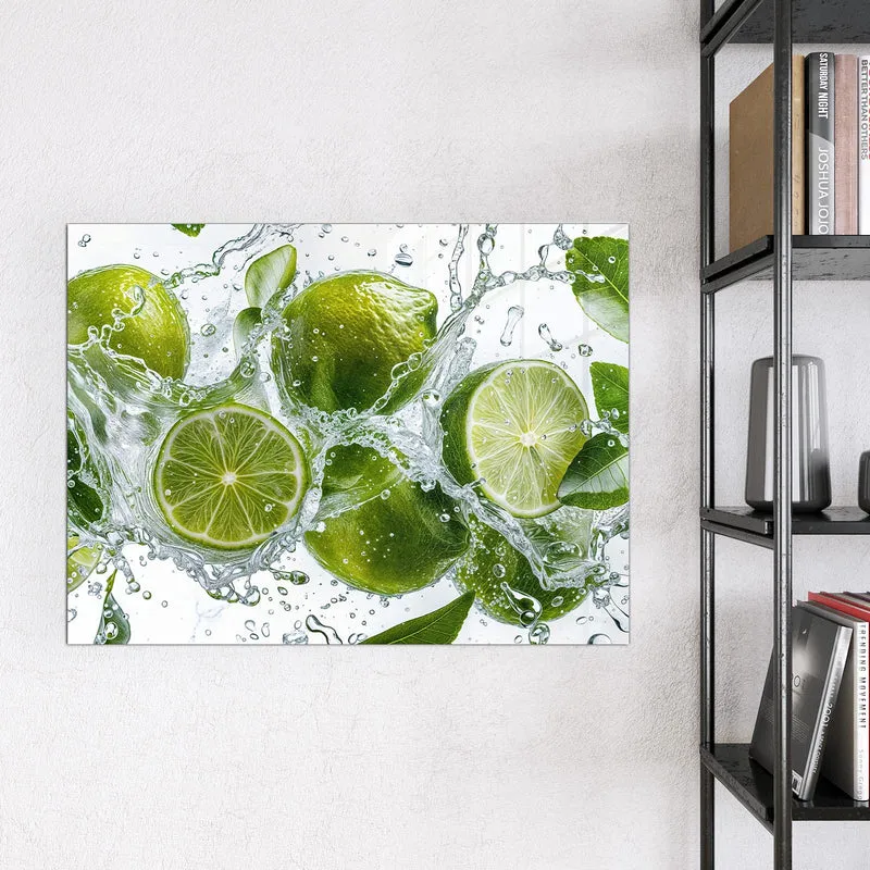 Magnettafel - Limetten mit Blättern