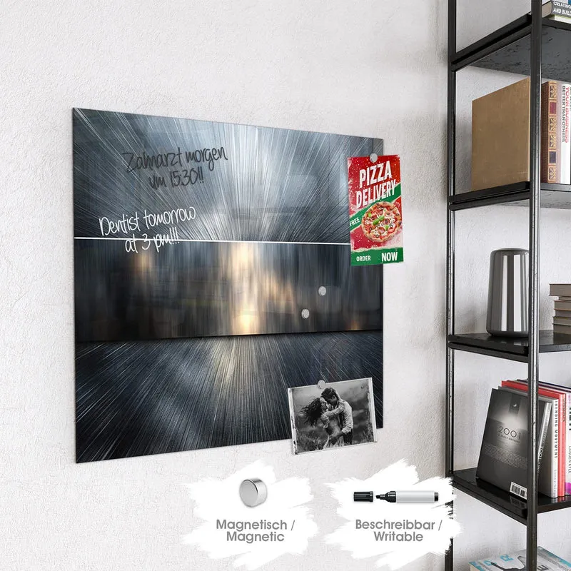 Magnettafel - Silberne Lichtstrahlen