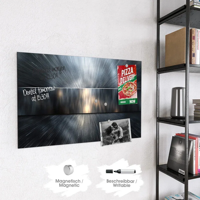 Magnettafel - Silberne Lichtstrahlen