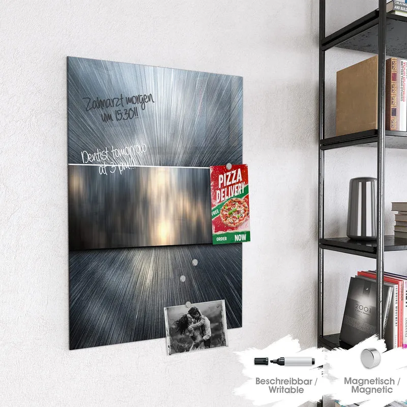 Magnettafel - Silberne Lichtstrahlen