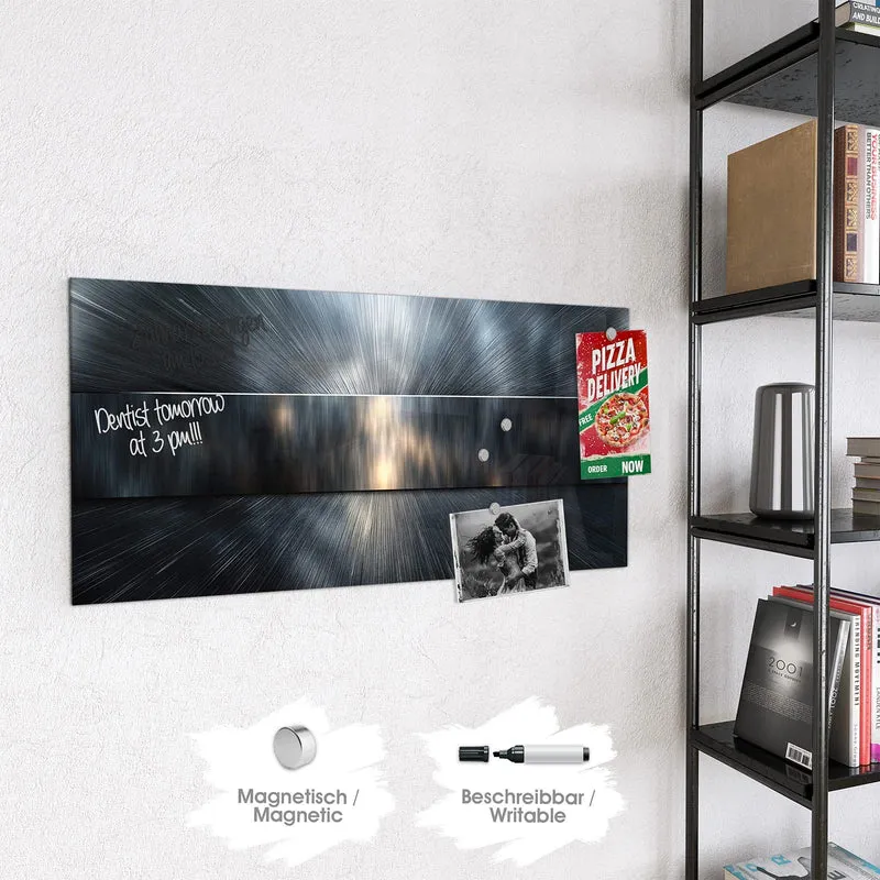Magnettafel - Silberne Lichtstrahlen