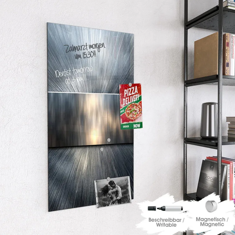 Magnettafel - Silberne Lichtstrahlen
