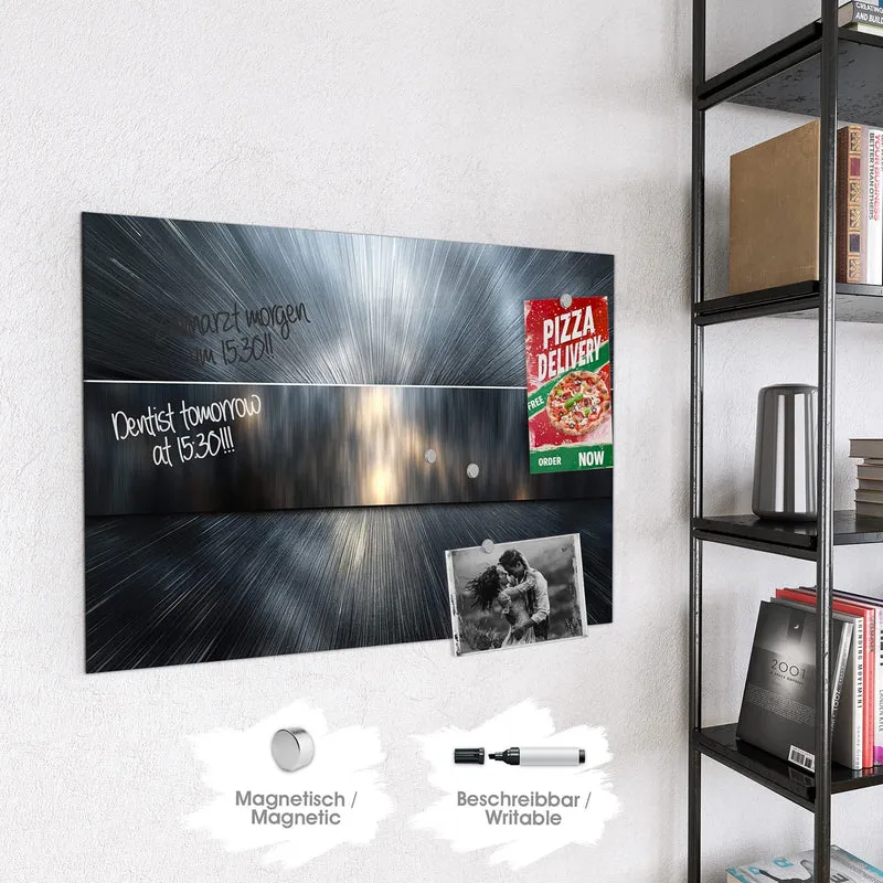 Magnettafel - Silberne Lichtstrahlen