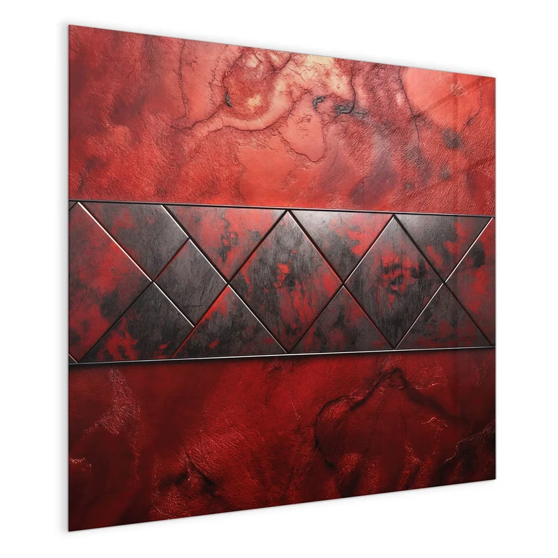 Magnettafel - Dreiecke auf Rotmarmor
