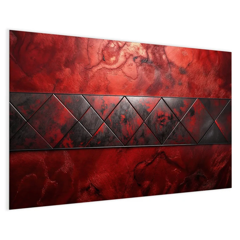 Magnettafel - Dreiecke auf Rotmarmor