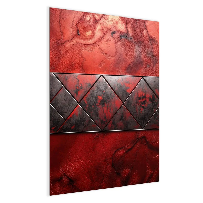 Magnettafel - Dreiecke auf Rotmarmor