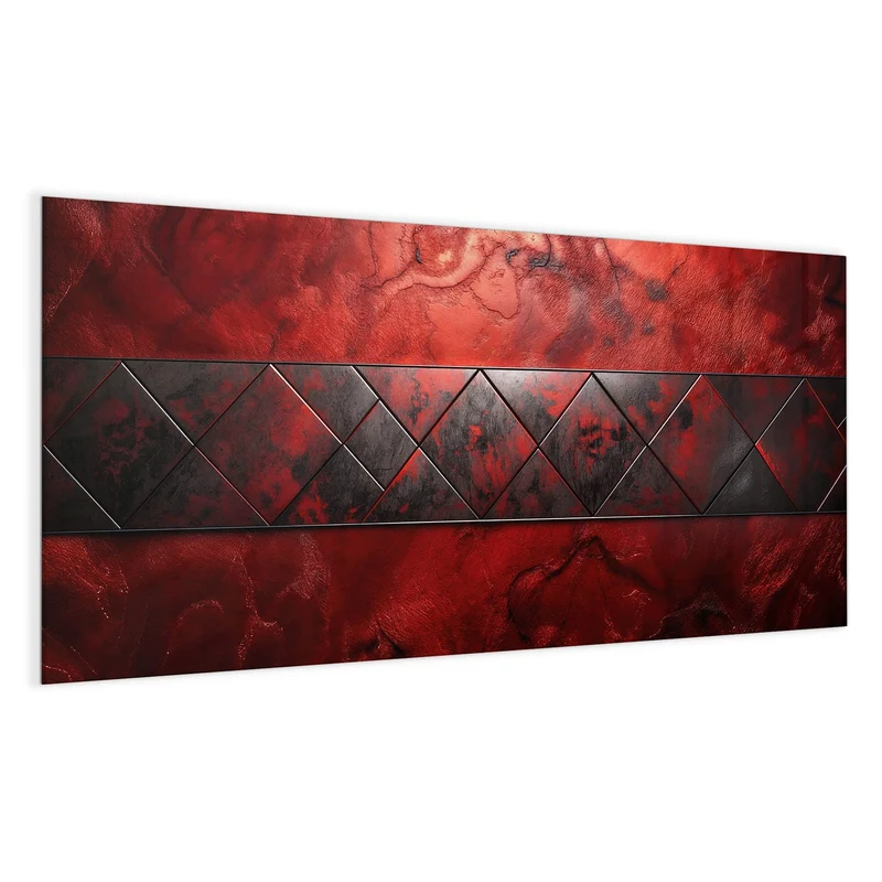 Magnettafel - Dreiecke auf Rotmarmor