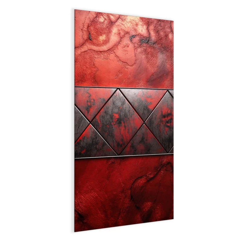 Magnettafel - Dreiecke auf Rotmarmor