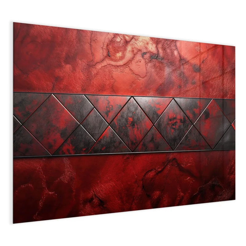 Magnettafel - Dreiecke auf Rotmarmor