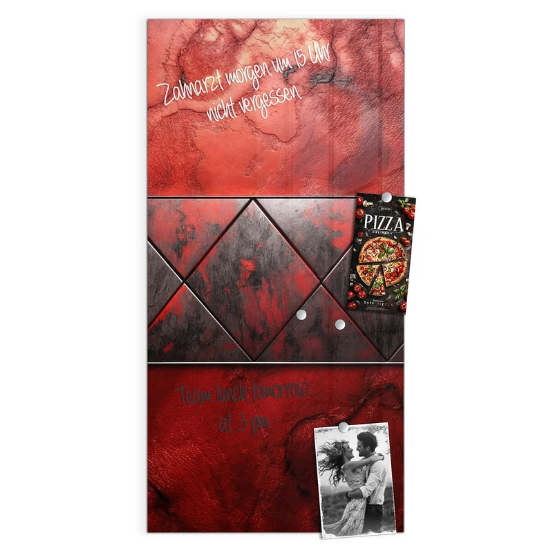 Magnettafel - Dreiecke auf Rotmarmor