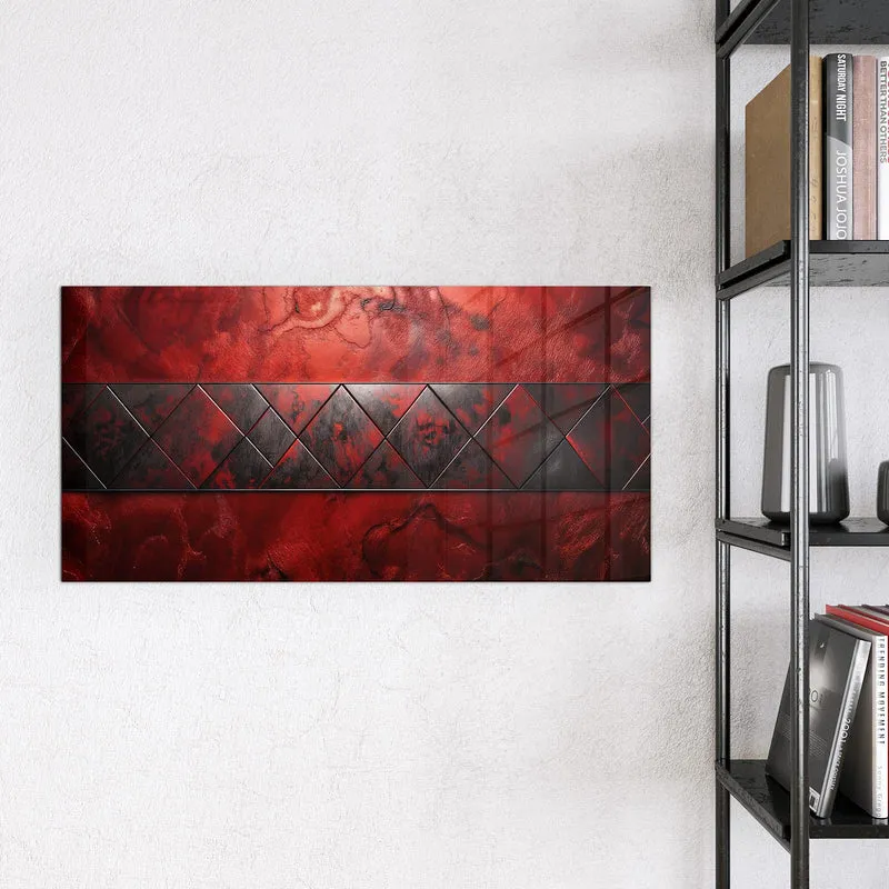 Magnettafel - Dreiecke auf Rotmarmor