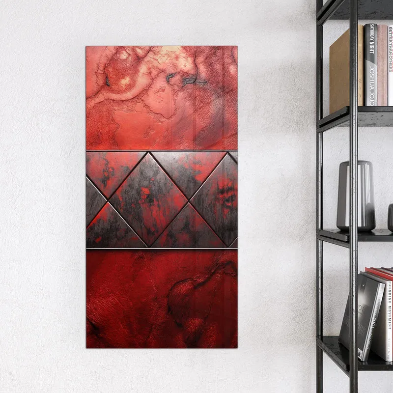 Magnettafel - Dreiecke auf Rotmarmor