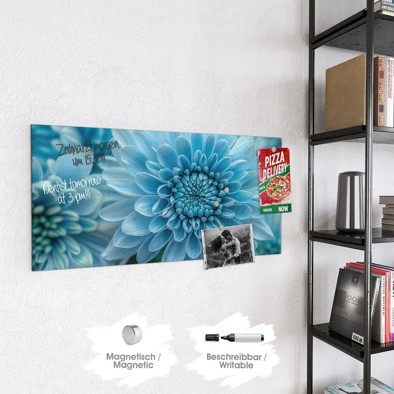 Magnettafel - Blüte mit Türkiskern