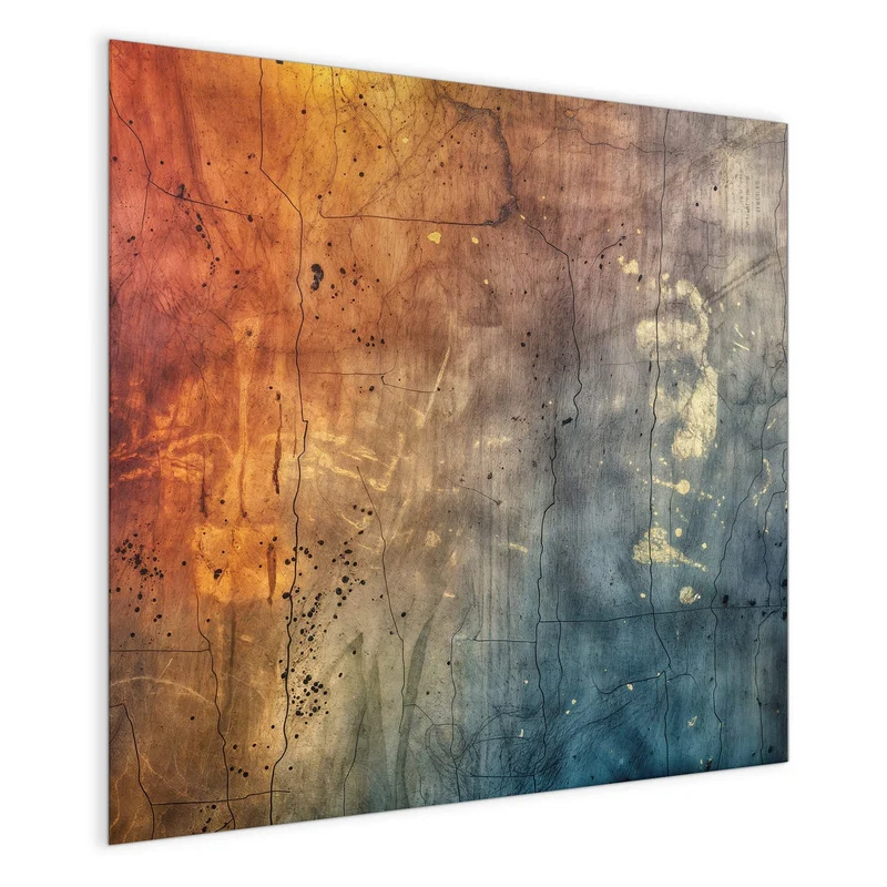 Magnettafel - Rostrot und Blaugrau