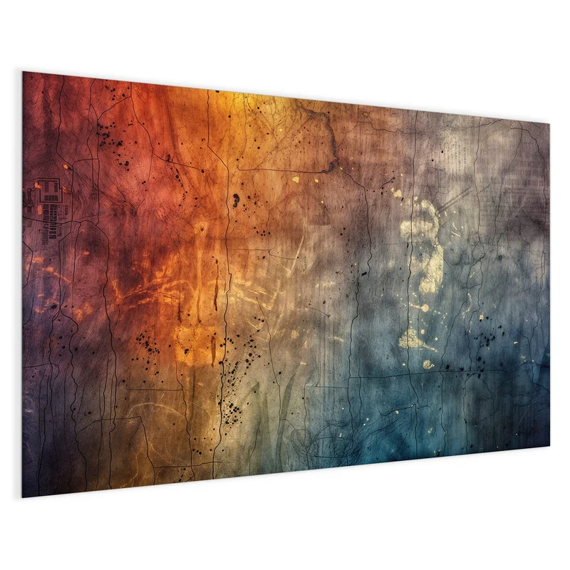 Magnettafel - Rostrot und Blaugrau