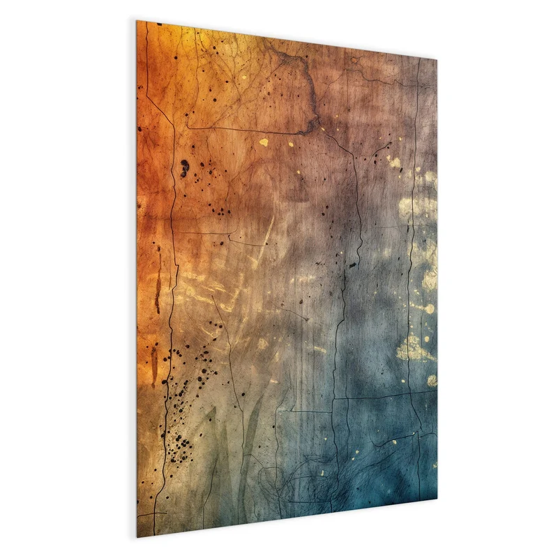 Magnettafel - Rostrot und Blaugrau