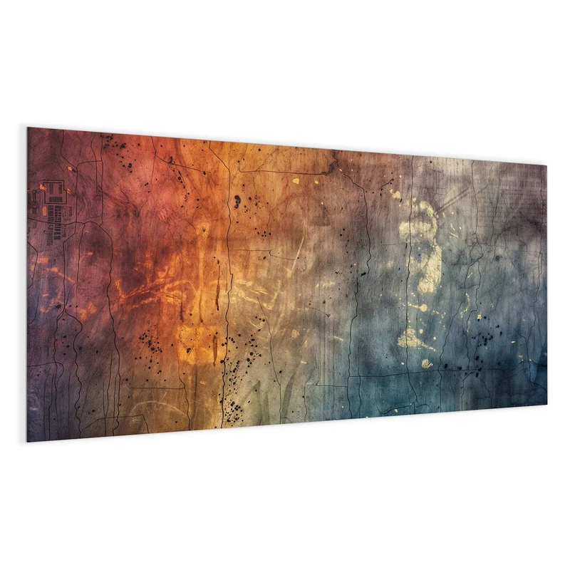 Magnettafel - Rostrot und Blaugrau