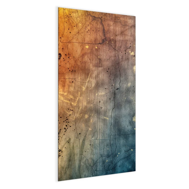 Magnettafel - Rostrot und Blaugrau