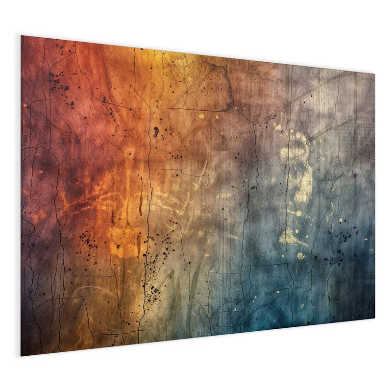 Magnettafel - Rostrot und Blaugrau