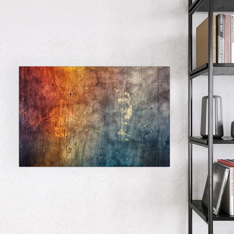 Magnettafel - Rostrot und Blaugrau